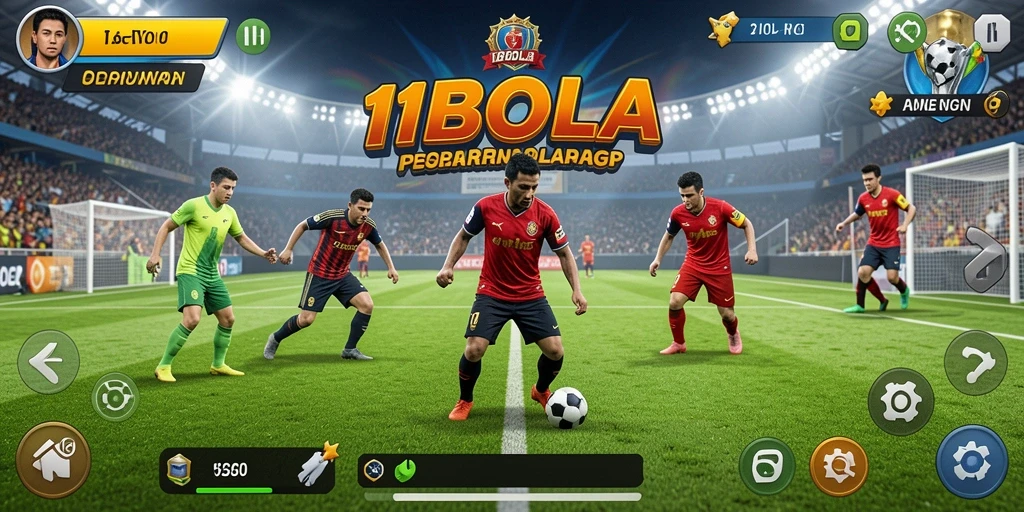 Tampilan gameplay 11BOLA yang menarik dan interaktif.