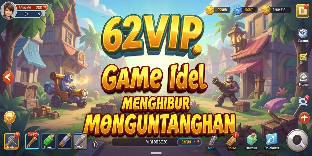 Screenshot gameplay 62VIP menampilkan kemajuan dalam game Idle.