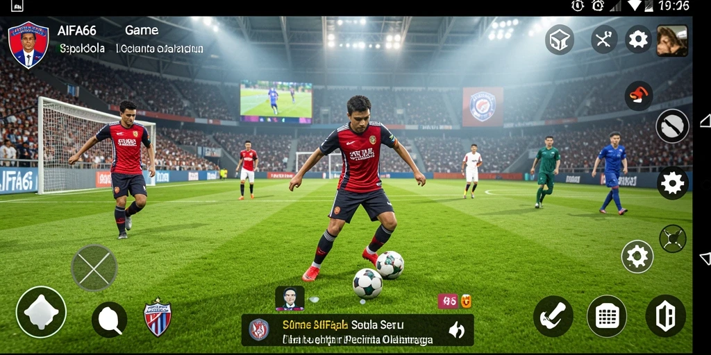 Screenshot AIFA66 menampilkan aksi menegangkan dalam permainan sepak bola.
