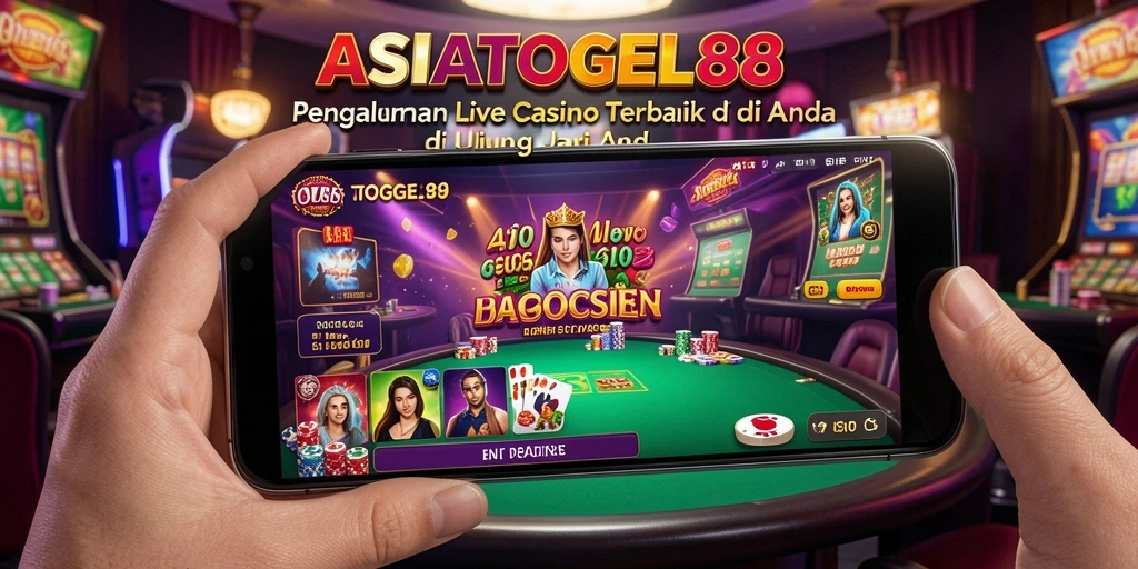Tampilan gameplay Live Casino yang mendebarkan di ASIATOGEL88.