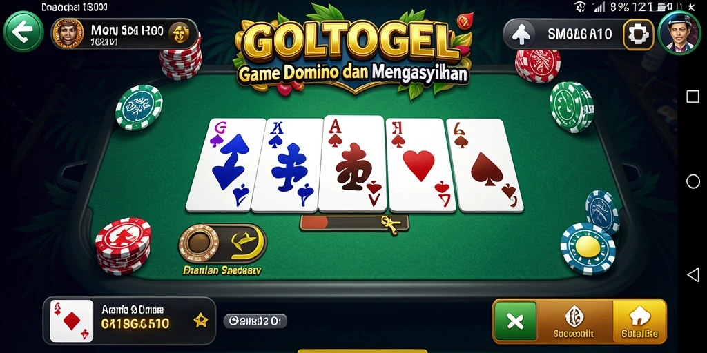 Tampilan gameplay seru di GOLTOGEL dengan interaksi domino.