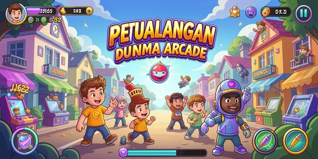 Screenshot gameplay JJ62 yang menunjukkan aksi seru dalam permainan Arcade.