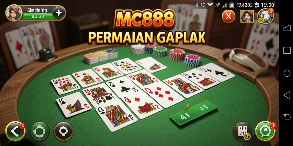 Tampilan permainan Gaple yang seru dan interaktif di MC888.
