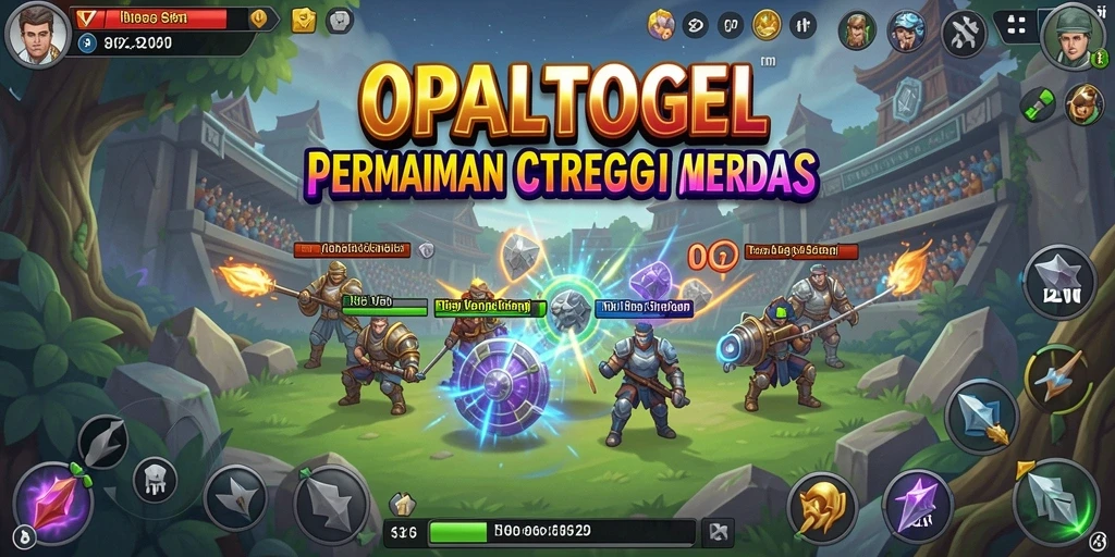 Tampilan dinamis gameplay OPALTOGEL yang menantang.