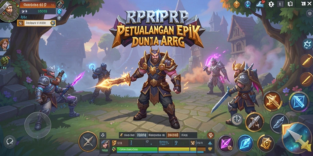 Screenshot RPRPRP menunjukkan aksi pertempuran seru dalam game ARPG.