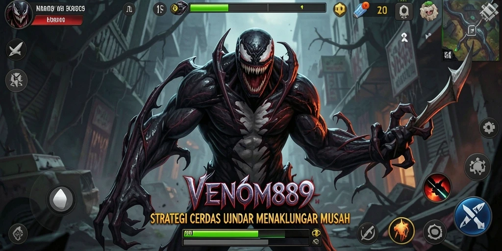 Screenshot <strong>VENOM889</strong> menunjukkan pertempuran strategis yang menarik dan penuh aksi.